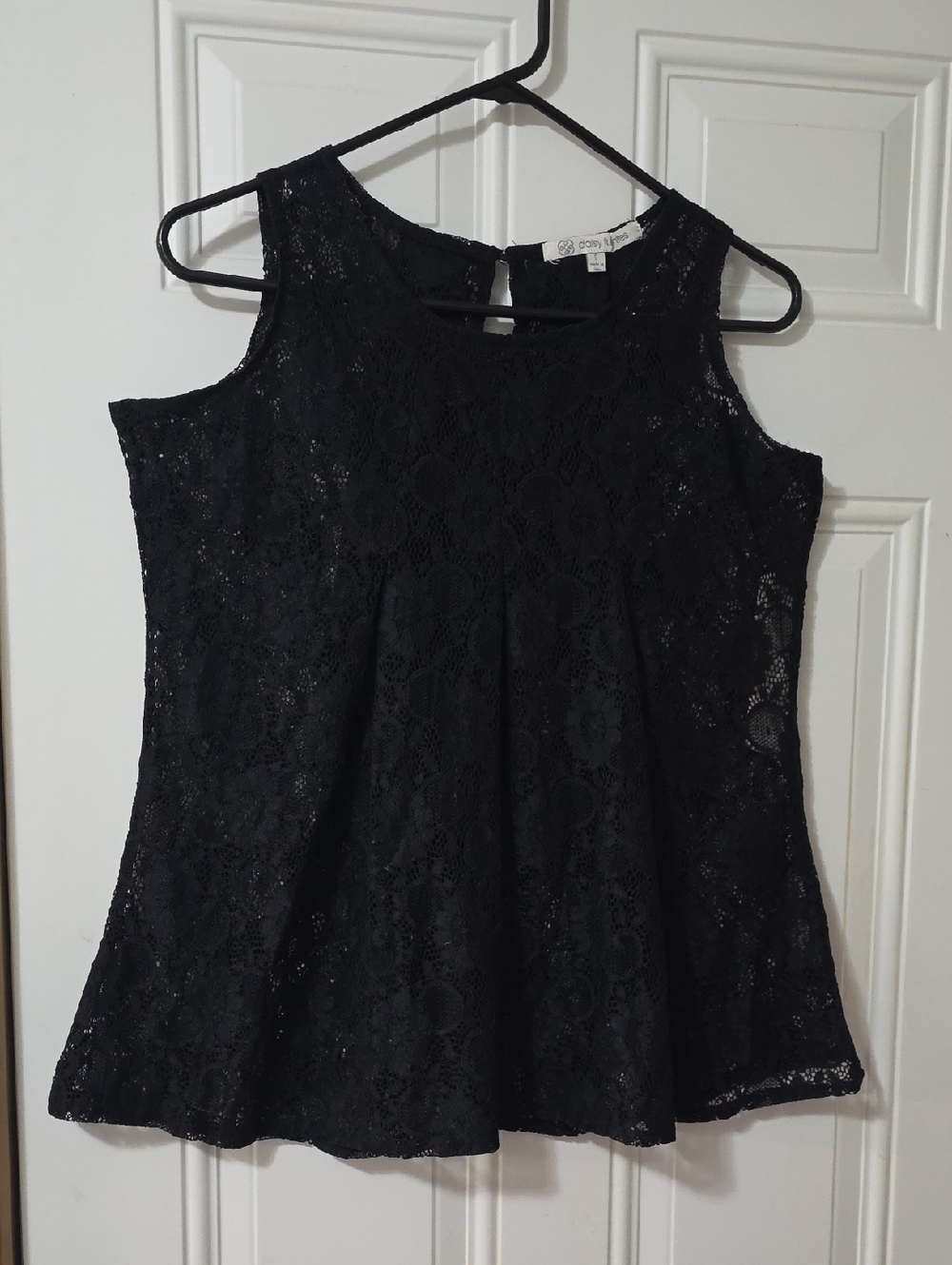 Daisy Fuentes Black Lace Camisole Tank Top